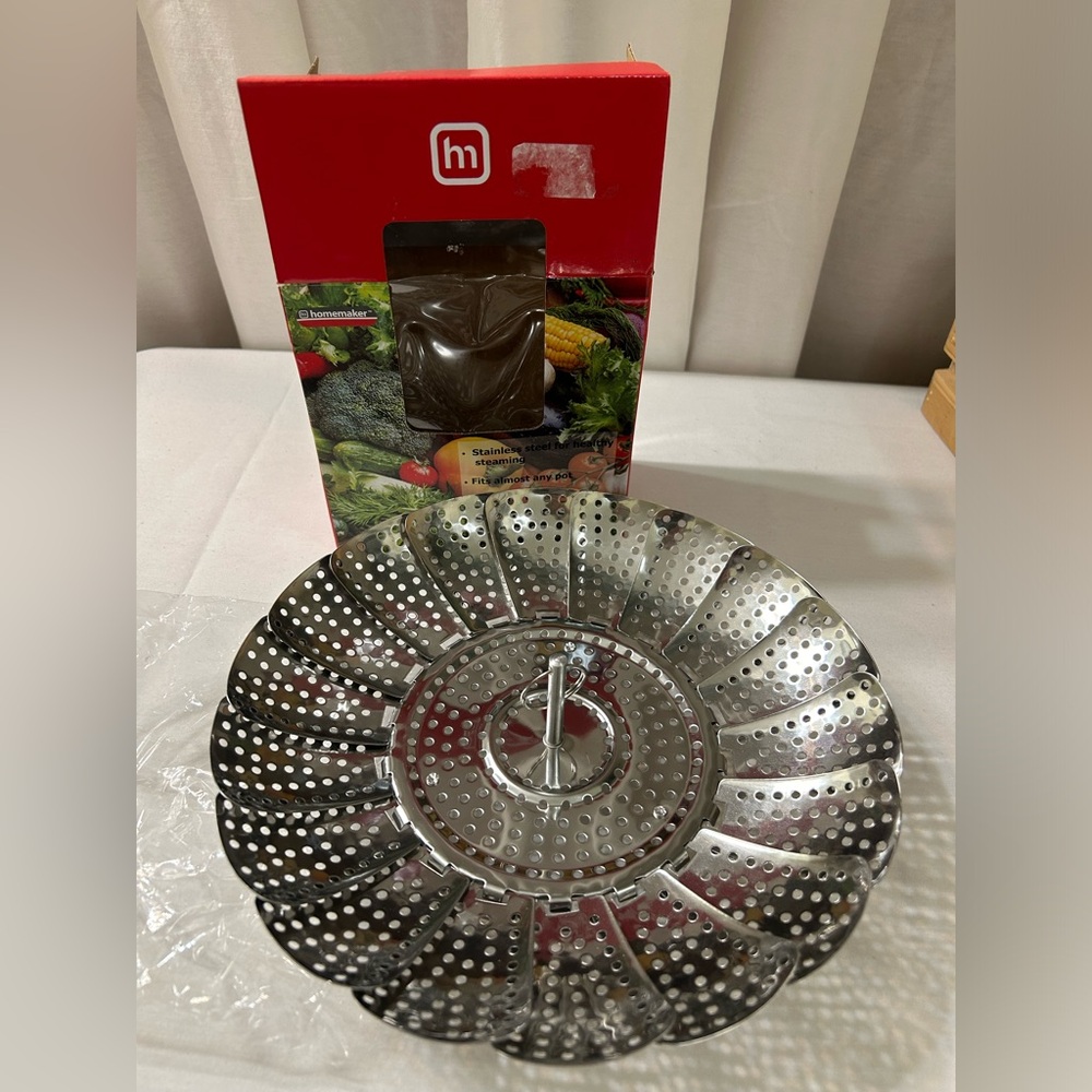Homemaker Stainless Steel Steamer Insert For Cooking Pot New In Open Box